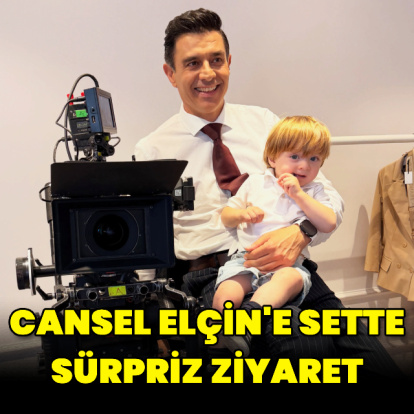 Cansel Elçin'e sette sürpriz ziyaret