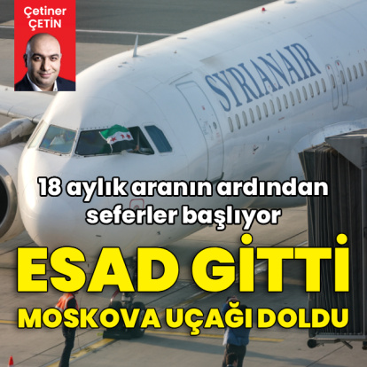 Esad gitti, Moskova uçağı doldu