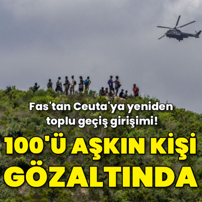 Ceuta'ya geçmeye çalışan 100'ü aşkın kişi gözaltına alındı