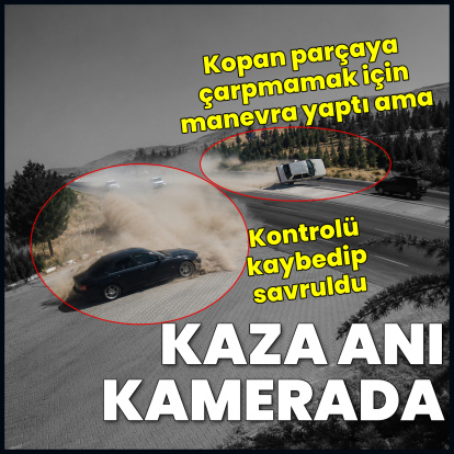 Kaza anı kamerada! Korkunç