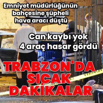 Emniyetin bahçesine hava aracı düştü