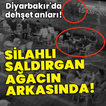 Silahlı saldırgan ağacın arkasında! Diyarbakır'da dehşet!