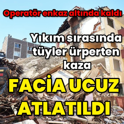 Bina operatörün üzerine devrildi