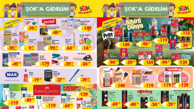 ŞOK'ta okul malzemeleri satışta!