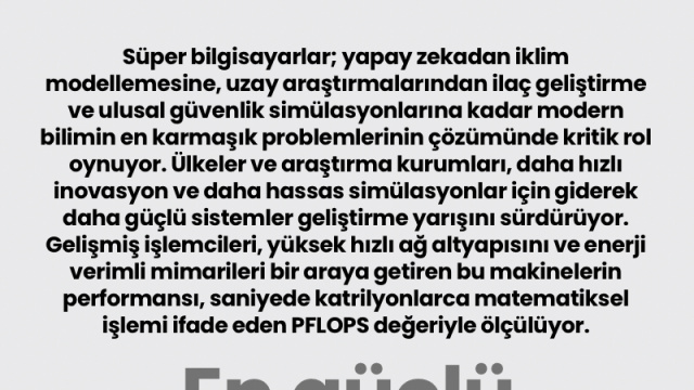 En güçlü 10 süper bilgisayar