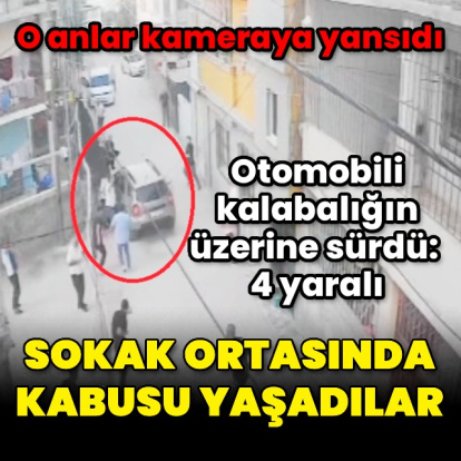 Aracı kalabalığın üstüne sürdü