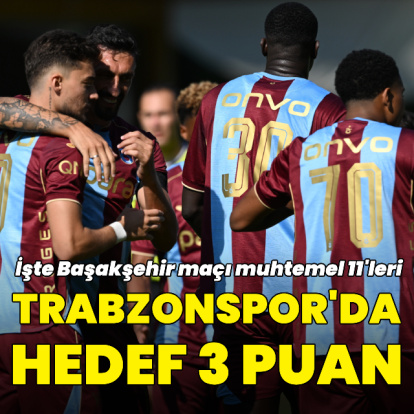 Trabzonspor'da hedef 3 puan!