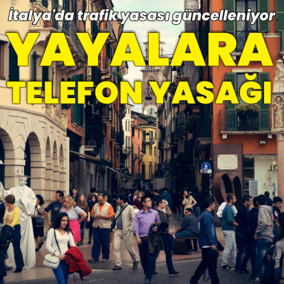 İtalya'da yayalara telefon yasağı