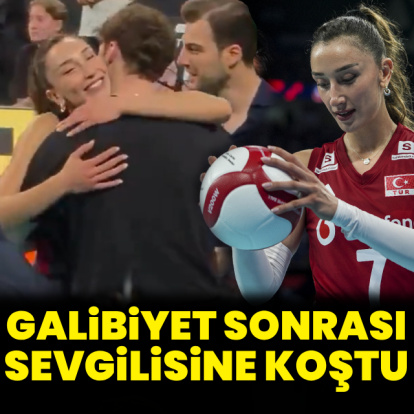 Maç sonu aşkına koştu