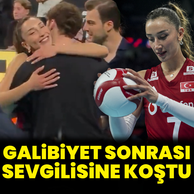 Maç sonu aşkına koştu