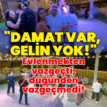 Evlenmekten vazgeçti, düğünden vazgeçmedi!