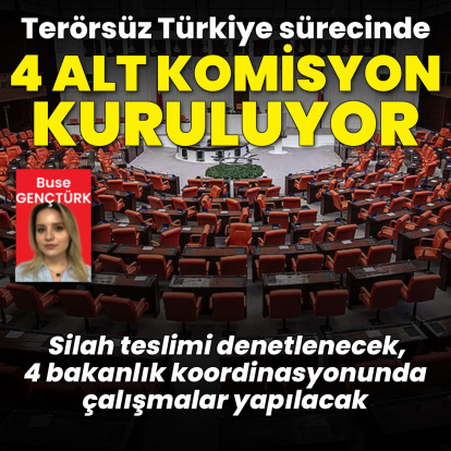 Süreç için 4 alt komisyon kuruluyor