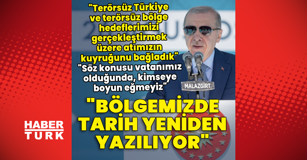 Son dakika: Cumhurbaşkanı Erdoğan'dan Malazgirt'te açıklamalar | Son dakika haberleri