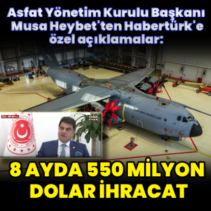 8 ayda 550 milyon dolar ihracat