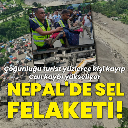 Nepal'de sel felaketi!