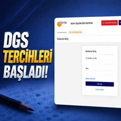 DGS tercihleri başladı