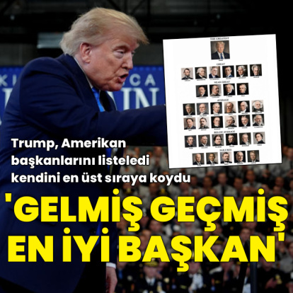 Trump kendini 'gelmiş geçmiş en iyi başkan' ilan etti