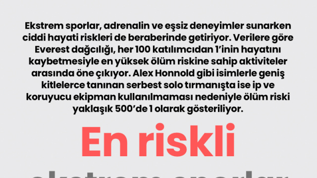 En riskli ekstrem sporlar