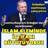 Cumhurbaşkanı Erdoğan'dan açıklamalar