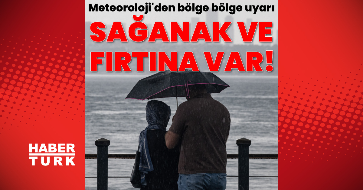 Meteoroloji'den sağanak yağmur ve fırtına alarmı!