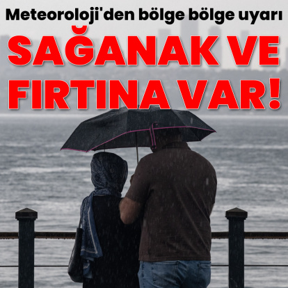 Meteoroloji'den sağanak yağmur ve fırtına alarmı!