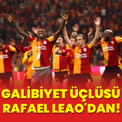 Galatasaray'da galibiyet üçlüsü Leao'dan!
