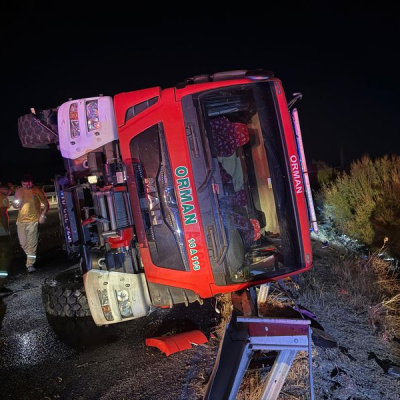 Muğla'daki yangından dönen arazöz devrildi: 5 orman işçisi yaralandı