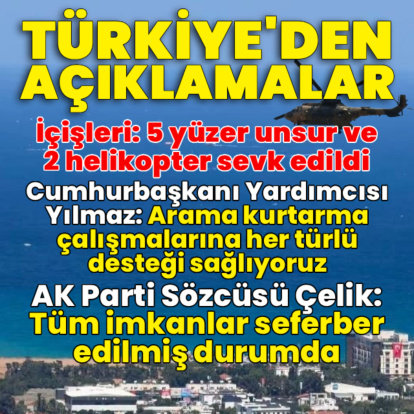 Türkiye'den, KKTC'de alabora olan gemi ile ilgili açıklamalar