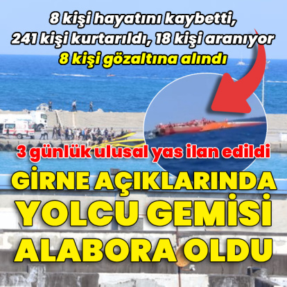 Girne açıklarında yolcu gemisi alabora oldu
