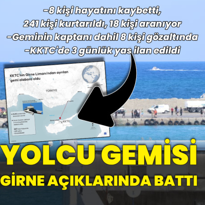 Girne açıklarında yolcu gemisi alabora oldu