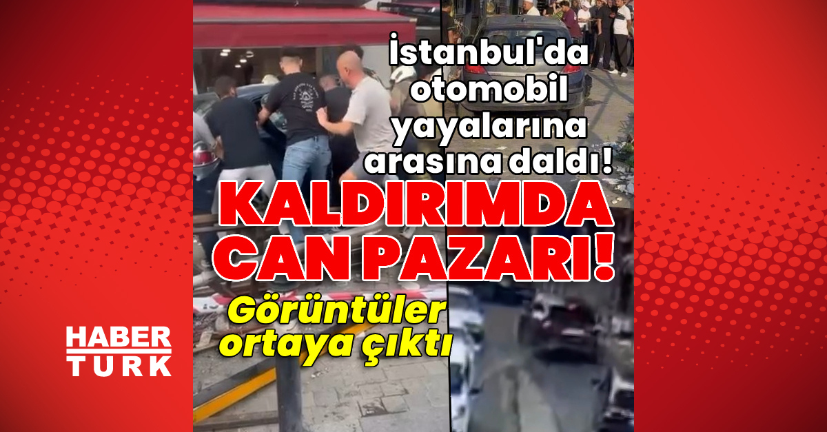 İstanbul'da otomobil yayalarına arasına daldı!