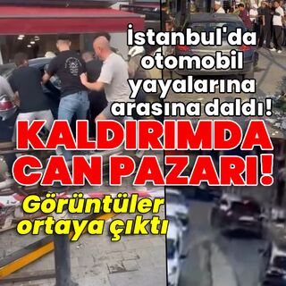 İstanbul'da otomobil yayalarına arasına daldı!