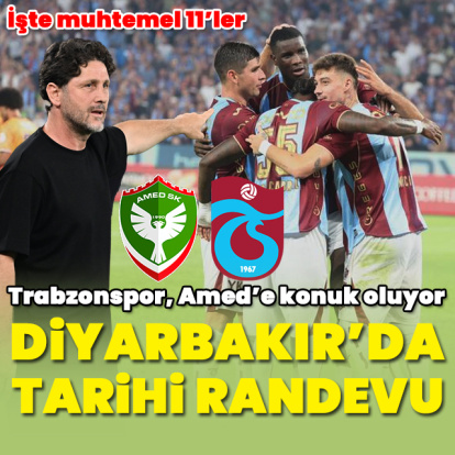 Trabzonspor, Amedspor'a konuk oluyor
