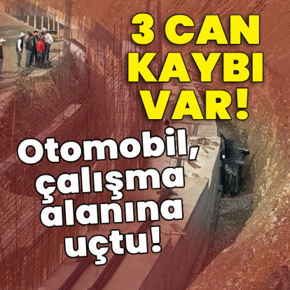Otomobil çalışma alanına uçtu! 3 can kaybı var!