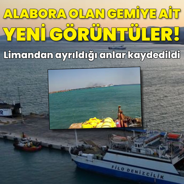 Girne'de alabora olan geminin iskelen ayrıldığı anlar!