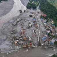 Nepal'deki yıkım havadan görüntülendi