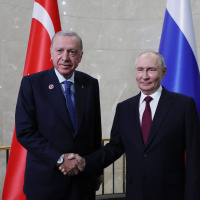 Cumhurbaşkanı Erdoğan ve Rus lider Putin görüşüyor