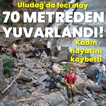 70 metrelik şelaleden düştü!