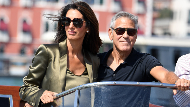 Clooney çifti Venedik'e ayak bastı