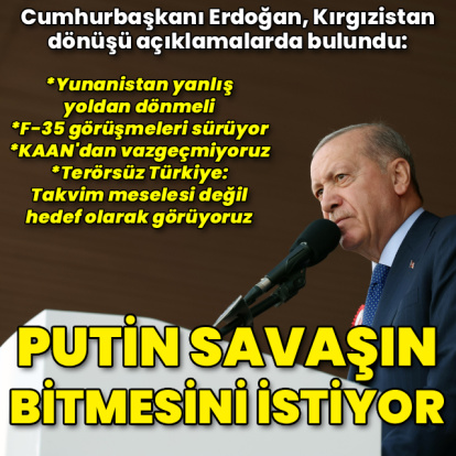 Cumhurbaşkanı Erdoğan'dan Kırgızistan dönüşü açıklamalar