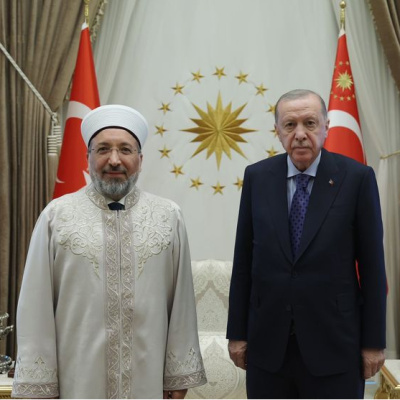 Cumhurbaşkanı Erdoğan, Diyanet İşleri Başkanı Arpaguş'u kabul etti