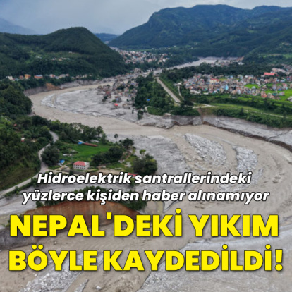 Nepal'deki yıkım böyle görüntülendi!