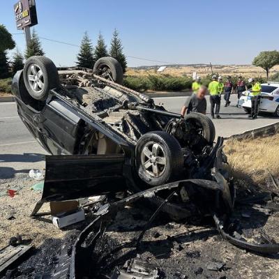 Takla atan otomobilin sürücüsü öldü