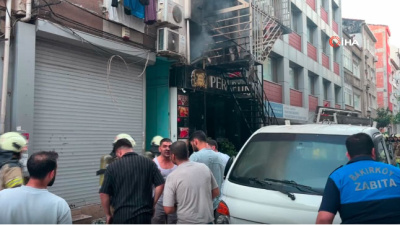 Bakırköy'de bir otelde yangın çıktı