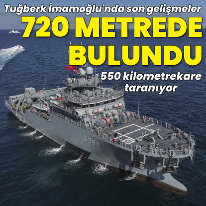 Silivri'de batan gemi 720 metrede!