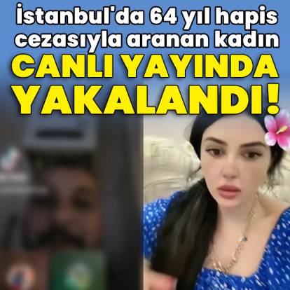 64 yıl hapis cezasıyla aranan kadın, canlı yayında yakalandı!