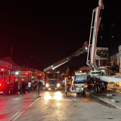 Eskişehir'de yapı malzemeleri firmasında yangın