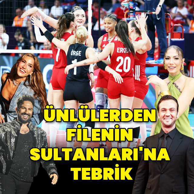 Ünlülerden Filenin Sultanları'na tebrik