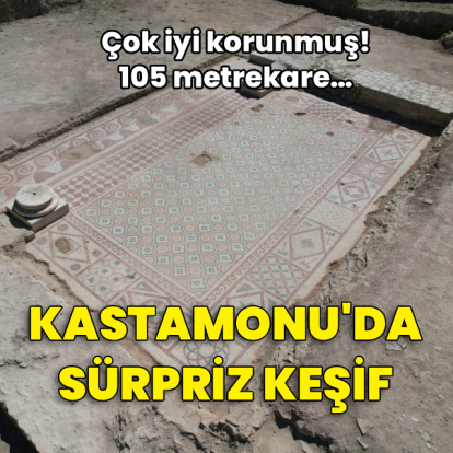 Kastamonu'da 105 metrekarelik keşif! Çok iyi korunmuş