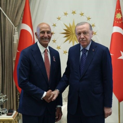 Cumhurbaşkanı Erdoğan, Barrack'ı kabul etti